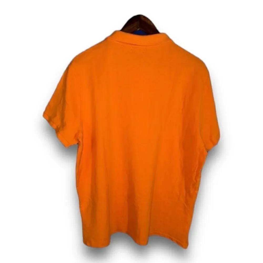 Polo Ralph Lauren Sailing Orange Pique Polo Shirt Size XL